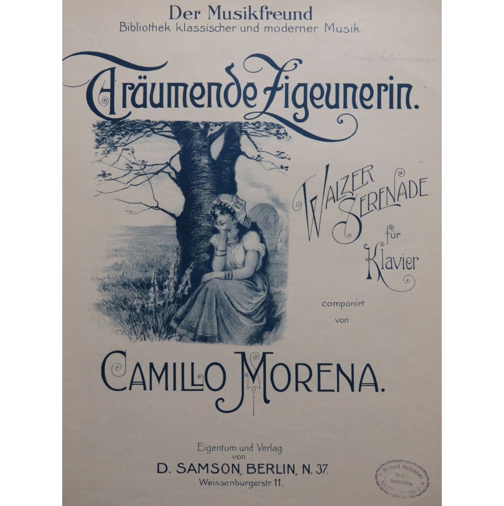 MORENA Camillo Träumende Zigeunerin Piano ca1900