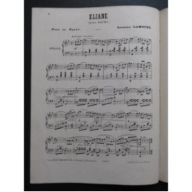 LAMOTHE Georges Éliane Piano ca1870