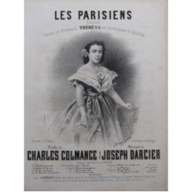 DARCIER Joseph Les Parisiens Chant Piano ca1880