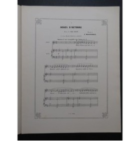 MASSENET Jules Roses d'Octobre Chant Piano ca1850
