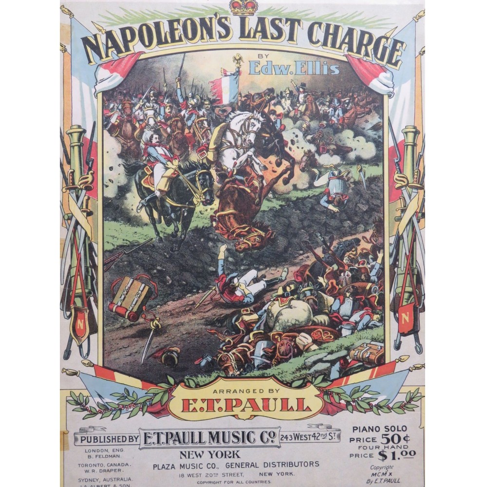 ELLIS Edw. Napoleon's Last Charge Piano 1910