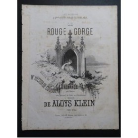 KLEIN Aloys Rouge Gorge Chant Piano ca1850