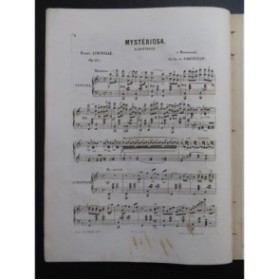 LIOUVILLE Frantz Mystériosa Piano ca1860