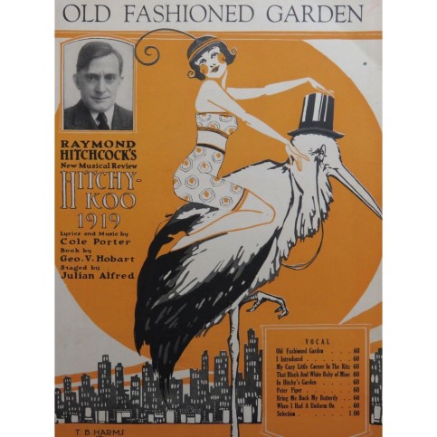 PORTER Cole Old Fashioned Garden Chant Piano 1919