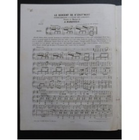 MARQUERIE A. Le Sergent de recrutement Chant Piano ca1840