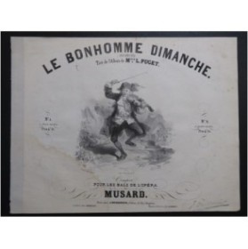 MUSARD Le Bonhomme Dimanche Piano ca1843