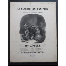 PUGET Loïsa La Bénédiction d'un père Chant Piano ca1840