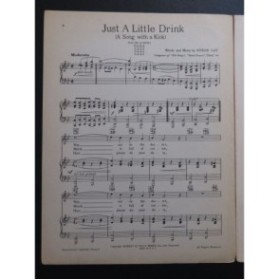 GAY Byron Just A Little Drink Chant Piano 1925