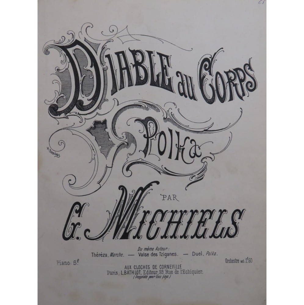 MICHIELS G. Diable au Corps Piano ca1870