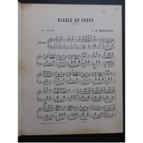 MICHIELS G. Diable au Corps Piano ca1870