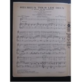 YOUMANS Vincent Heureux tous les deux Chant Piano 1926