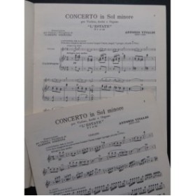 VIVALDI Antonio Concerto Sol minor L'Estate Piano Violon 1955