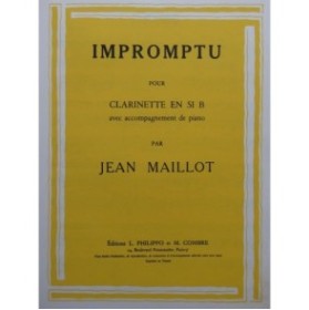 MAILLOT Jean Impromptu Piano Clarinette 1968