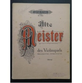 Alte Meister des Violinspiels Piano Violon 1909