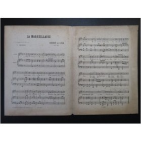 ROUGET DE LISLE La Marseillaise Chant Piano ca1865