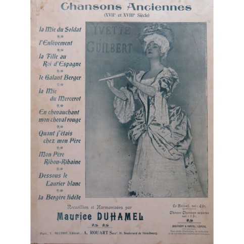 DUHAMEL Maurice Chansons Anciennes 10 pièces Chant Piano