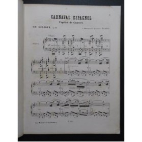 DELIOUX Charles Carnaval Espagnol Piano 1856