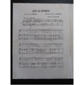 ARNAUD Étienne Jean le Pêcheur Chant Piano ca1850