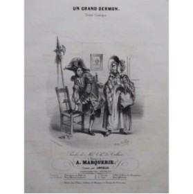 MARQUERIE A. Un grand sermon Chant Piano ca1840