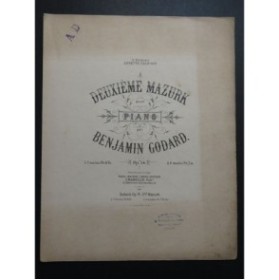 GODARD Benjamin 2ème Mazurk Piano ca1900