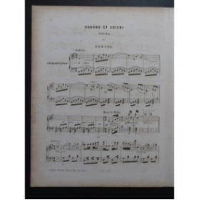 STRAUSS P. Le Coucou et le Cricri Piano ca1850