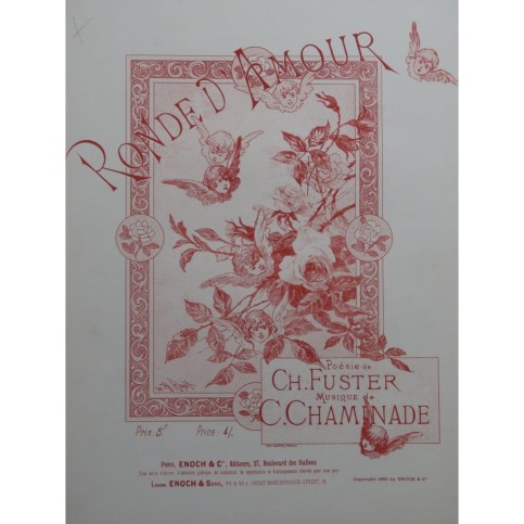 CHAMINADE Cécile Ronde d'Amour Chant Piano 1895