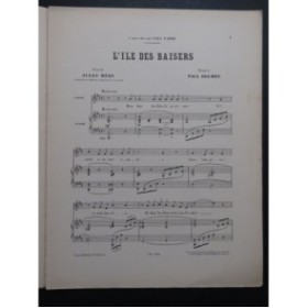DELMET Paul L’Ile des Baisers Chant Piano ca1895