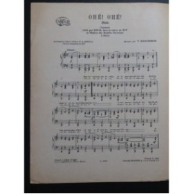 MASCHERONI V. Ohé ! Ohé ! Chant Piano 1927