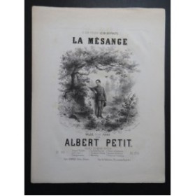 PETIT Albert La Mésange Piano ca1860