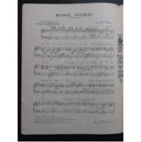 FRIML Rudolf Rose Marie Piano 1926