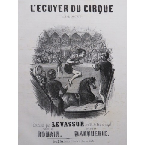 MARQUERIE A. L'Écuyer du Cirque Chant Piano ca1830