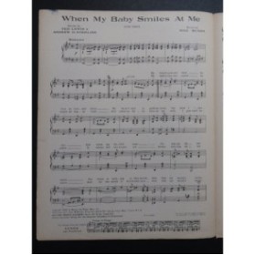 MUNRO Bill When My Baby Smiles At Me Piano 1920