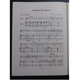 DE LANNOY J. B. L'Aventure d'un Papillon Chant Piano ca1890