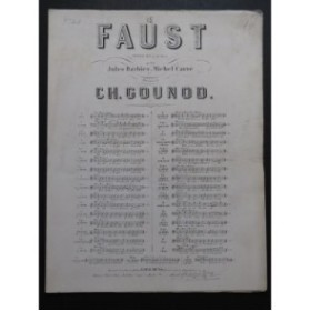 GOUNOD Charles Faust No 15 Chant Bachique Chant Piano XIXe