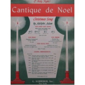 ADAM Adolphe Cantique de Noël Christmas Song Chant Piano 1935