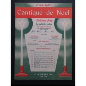 ADAM Adolphe Cantique de Noël Christmas Song Chant Piano 1935