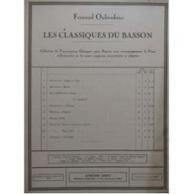 ANTONNIOTTO Adagio et Vivace Piano Basson 1938