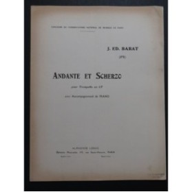 BARAT J. Ed. Andante et Scherzo Piano Trompette 1947