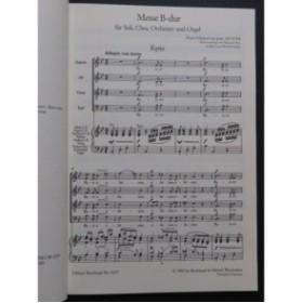 SCHUBERT Franz Messe B dur D 324 Chant Piano