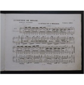 LEDUC Alphonse L'Incendie de Moscou Nanteuil Piano ca1846