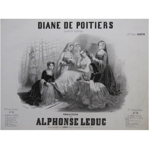 LEDUC Alphonse Diane de Poitiers Piano ca1846