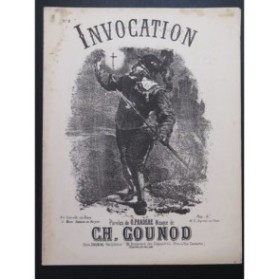 GOUNOD Charles Invocation Chant Piano ca1900