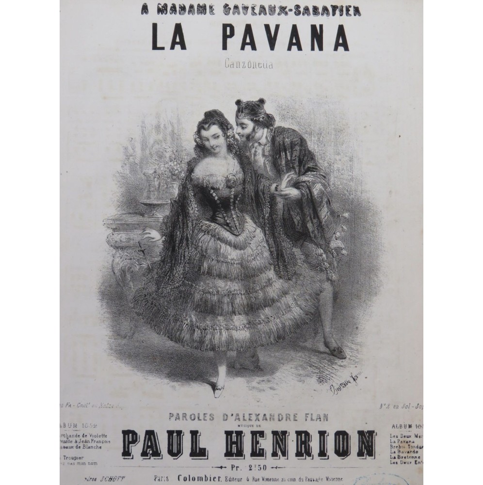 HENRION Paul La Pavana Chant Piano 1852