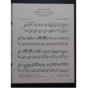 SALABERT Francis Robert E. Lee Piano 1912