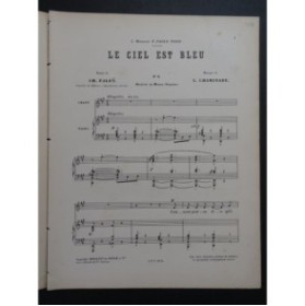 CHAMINADE Cécile Le Ciel est Bleu ! Chant Piano 1895