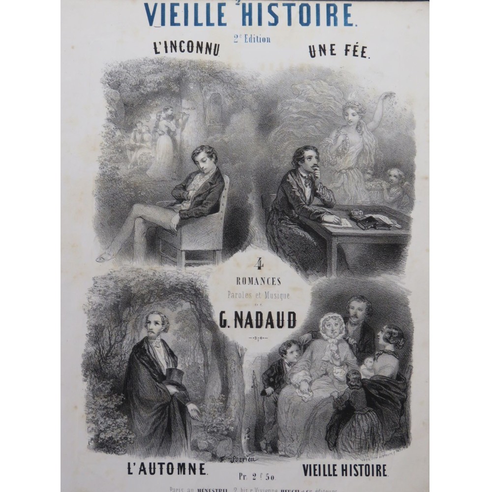 NADAUD Gustave Vieille Histoire Chant Piano ca1850