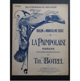 ZURFLUH A. La Paimpolaise Th. Botrel Marche Violon ou Mandoline