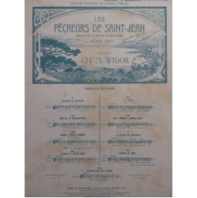 WIDOR Ch. M. Les Pêcheurs de Saint-Jean No 6 Chant Piano 1905