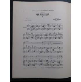 BUSSER Henri Les Éventails Chant Piano 1902