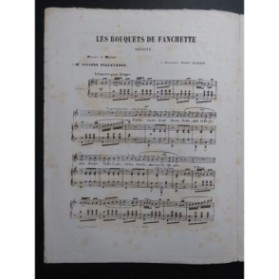 PILLEVESSE Suzanne Les Bouquets de Fanchette Chant Piano ca1850
